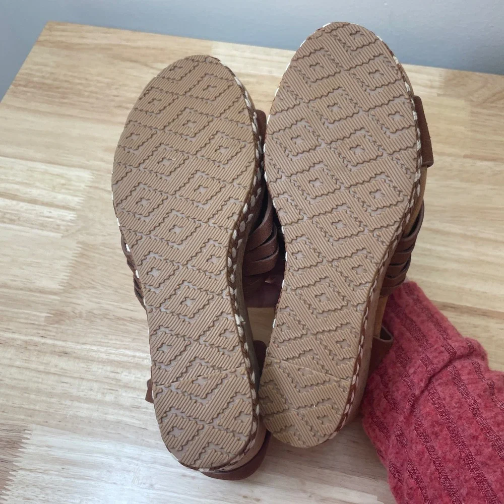 Zodiac Paola Women's Brown Suede Strappy Wedge Sandals Size 10M - Picture 7 of 11